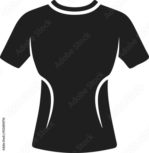 Unisex tshirt silhouette classic casual wear with short sleeves and round neck