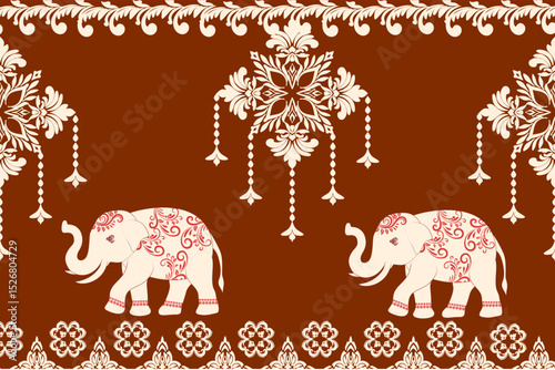 seamless pattern with elephants