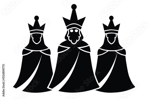 three wise men vector icon