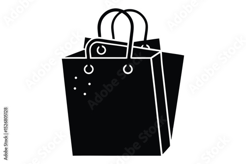 shopping bag with gifts vector icon