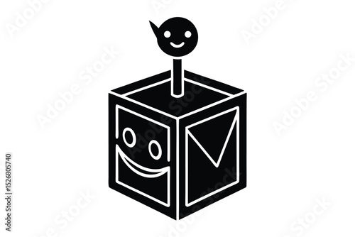 jack in the box vector icon