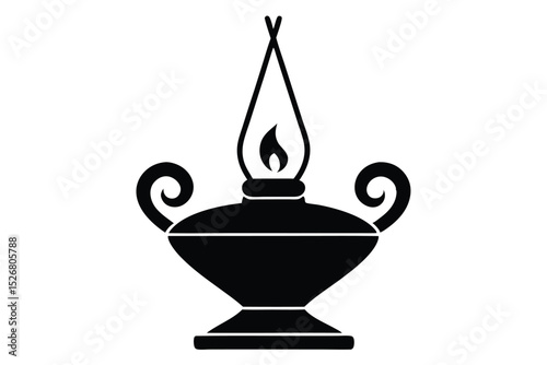 incense burner vector icon