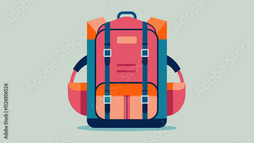 Lightweight backpack A comfortable and spacious backpack to carry all your essentials while exploring new cities.. Vector illustration