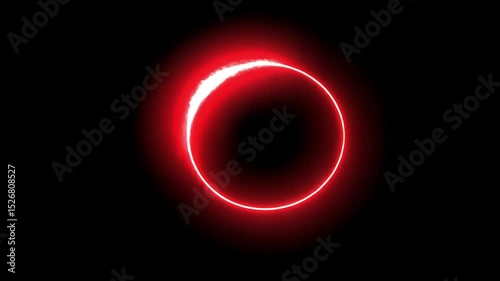 Fiery Celestial Ring: A Digital Artwork of a Red Ring in Space