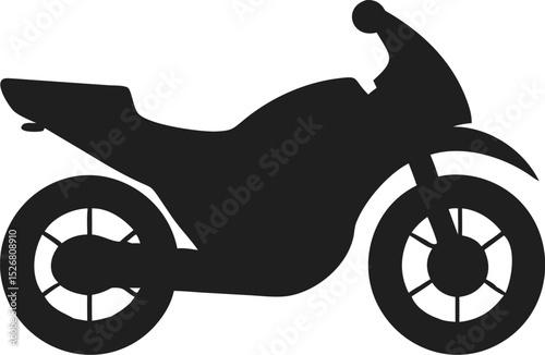 Motorbike silhouette sleek two-wheeled vehicle for speed and adventure