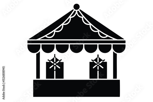 vector illustration of a circus tent