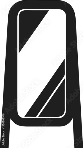 Mirror silhouette elegant reflective surface for personal grooming and decor