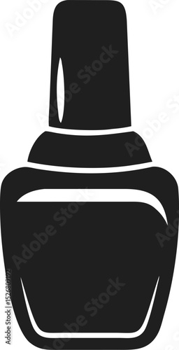 Nail polish silhouette elegant cosmetic product for beauty and manicure application