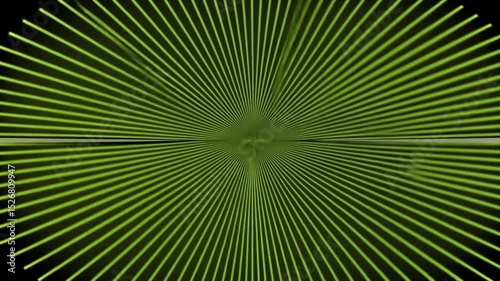 Abstract Green Radiating Lines: A Digital Art Creation
