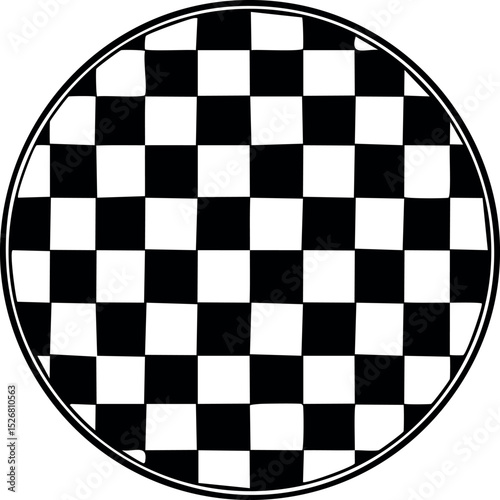 Checkerboard Pattern Silhouette Vector | Geometric Black Vector Art Illustration for Design Use
