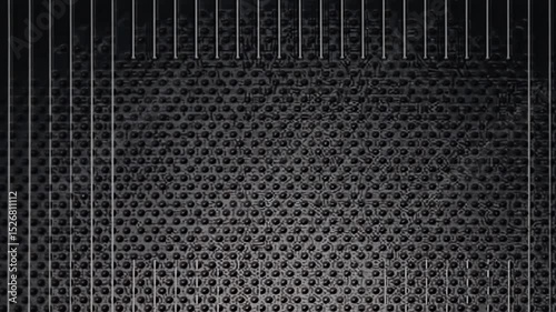 Abstract Dark Grey Textured Background with Vertical Lines and Dots