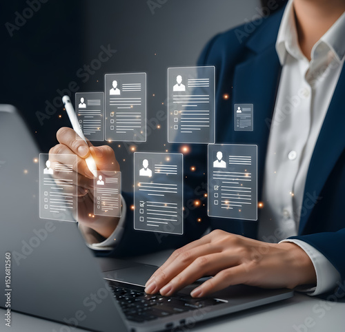 Resume Selection Job Search Human Resources and Recruitment Concept