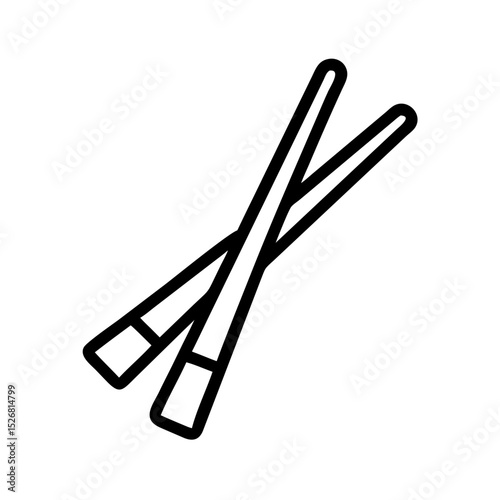 Chopsticks icon illustration for Asian cuisine and dining concepts