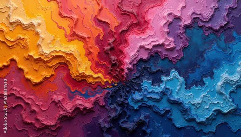 Obraz premium Colorful abstract paper art background in vibrant shades layered design