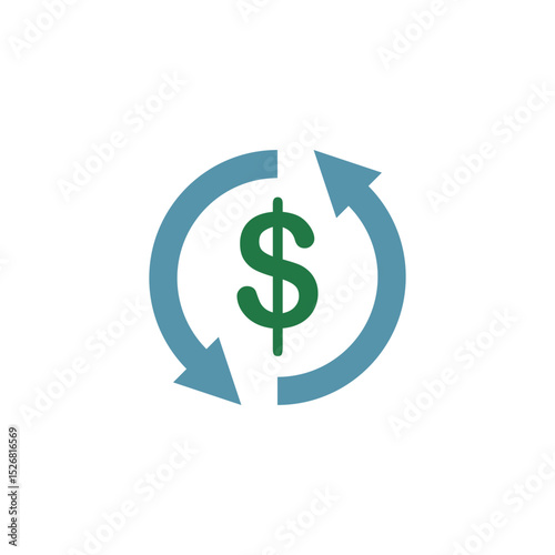 money exchange or money transfer icon, financial icon, finance, simple flat force, vector illustration, symbol, design logo template picture, for ui or ux isolated on white for mobile app, editable