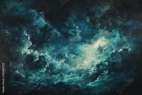 Wallpaper Mural Dark storm clouds gather ominously in the night sky creating a visual roar of nature's fury, the roar of a storm of dark clouds at night Torontodigital.ca