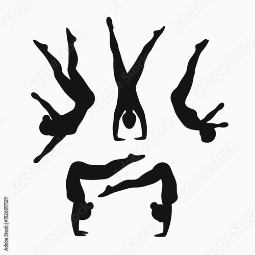 Yoga Poses Silhouettes of Strength, Flexibility, and Balance