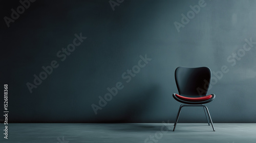Modern Colorful Chair in Minimal Interior with Copy Space – Swivel or Static Furniture Design for Contemporary Living Room or Office Decor