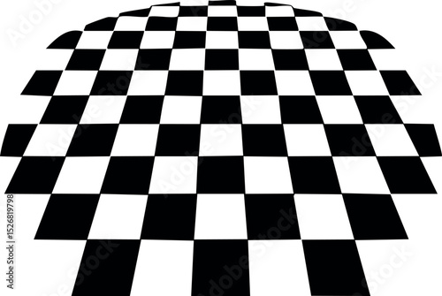 Checkerboard Pattern Silhouette Vector | Geometric Black Vector Art Illustration for Design Use