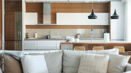 Modern condominium kitchen and elegant minimalist