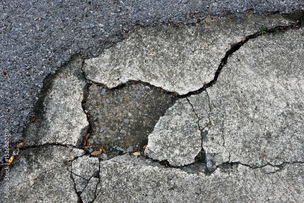 Obraz premium cracked asphalt texture