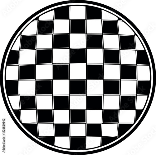 Checkerboard Pattern Silhouette Vector | Geometric Black Vector Art Illustration for Design Use
