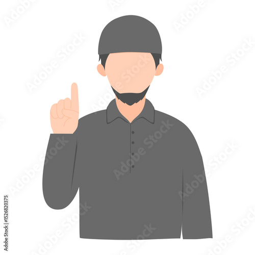 Muslim man gesture illustration