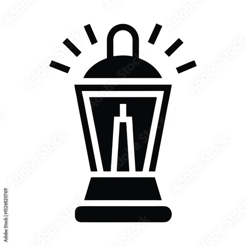 Outdoor Emergency Light Icon Vector Illustration