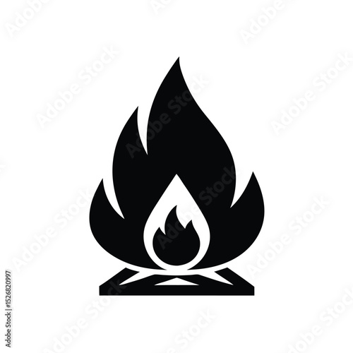 Outdoor Fire Starter Kit Icon Vector Illustration