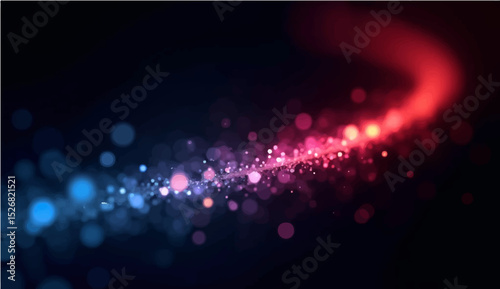 Abstract light and space scene with stars galaxies and glowing cosmic elements