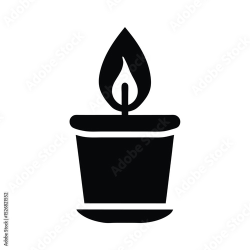 Outdoor Scented Candle Icon Vector Illustration