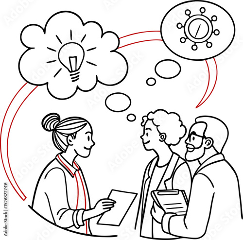 Team brainstorming meeting idea generation collaboration communication problem solving strategy planning