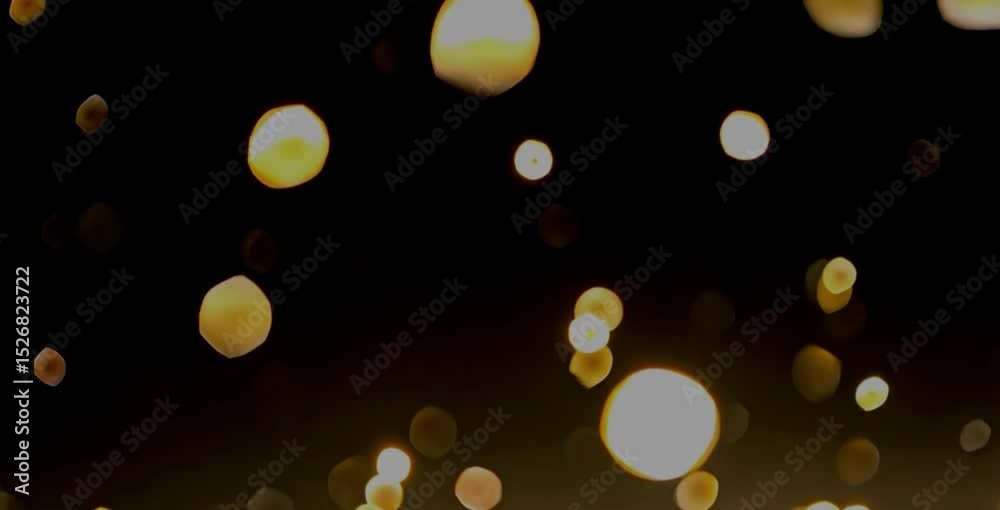 A seamless loop of abstract light particles moving gracefully through a dark, ethereal space. Soft, dreamy bokeh effect.
Ideal for background or overlay. 4K, slow motion, calming atmosphere.