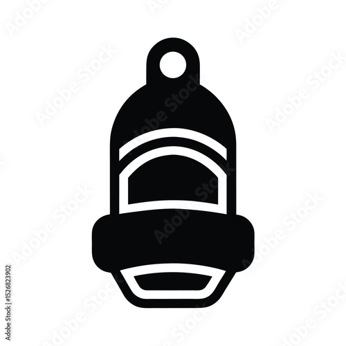 Sleeping Bag Strap Icon Vector Illustration