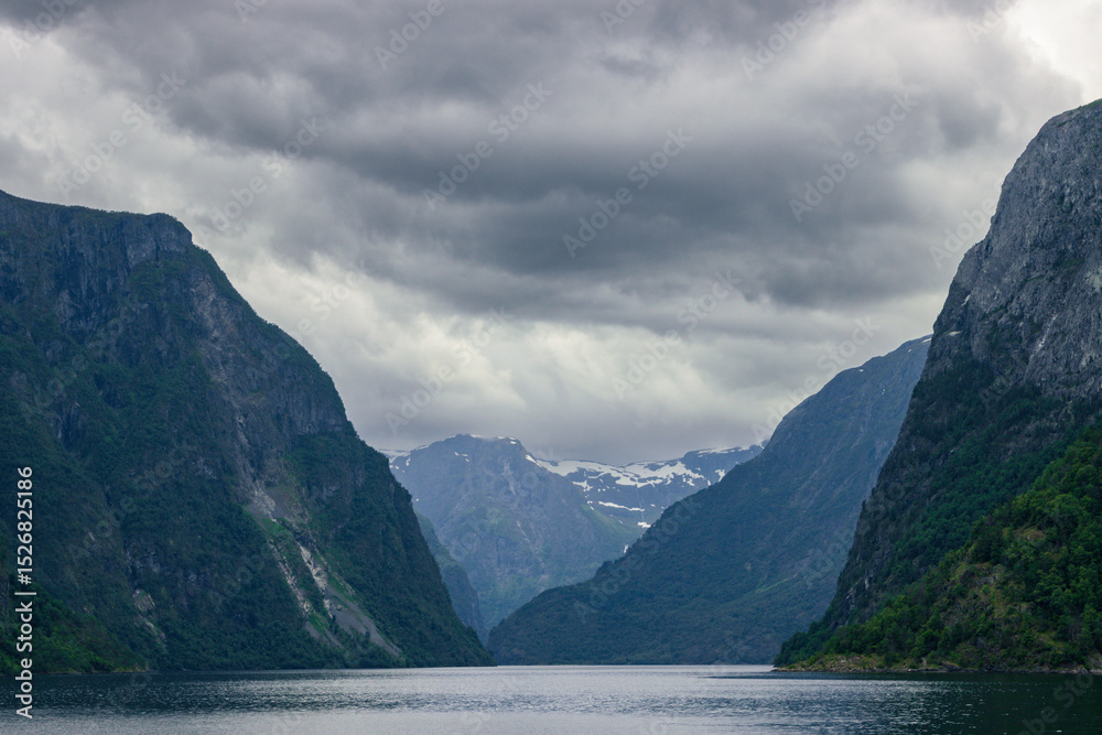 Fototapeta premium Views from the cruise that goes from Flam to Gudvangen (Norway)