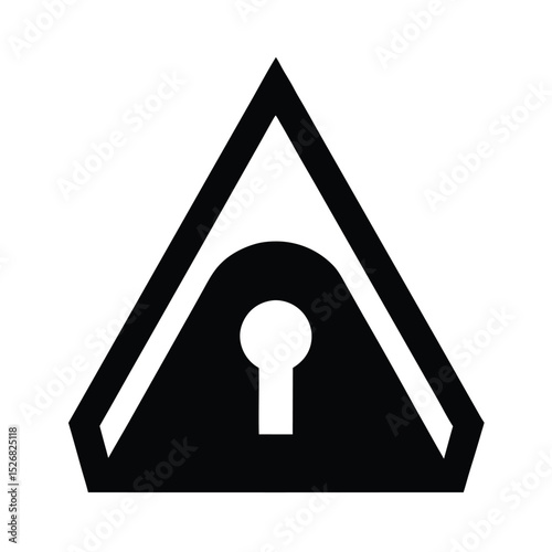 Tent Door Lock Icon Vector Illustration
