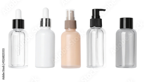 Refillable Cosmetic Containers isolated on transparent background