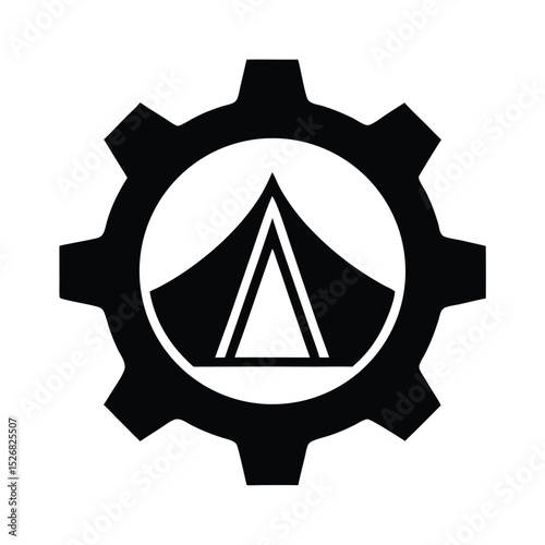 Tent Gear Loop Icon Vector Illustration