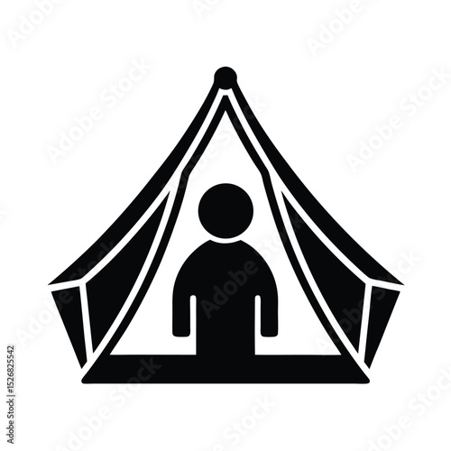 Tent Guy Line Adjuster Icon Vector Illustration