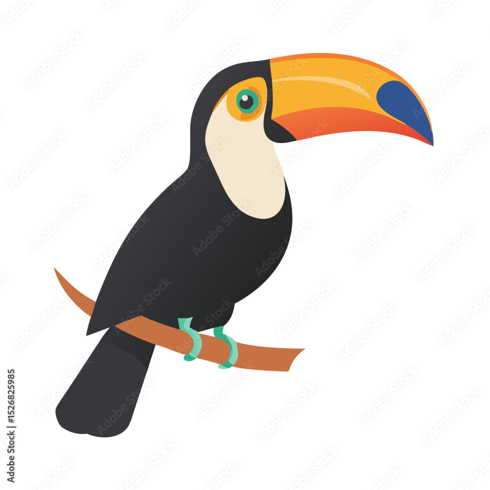 Naklejka premium toucan bird cartoon