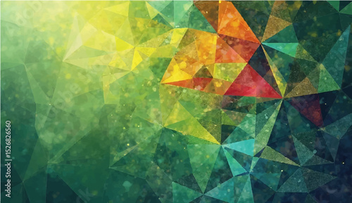 Abstract colorful grunge background with geometric floral pattern and vintage texture design