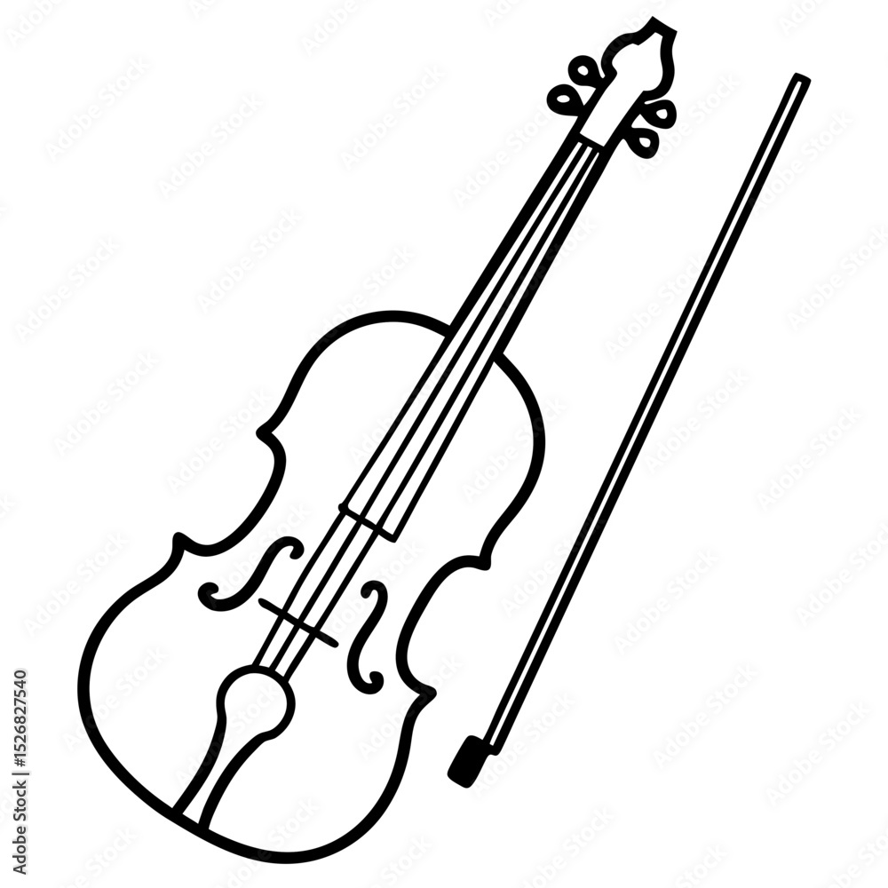 Fototapeta premium violin vector illustration