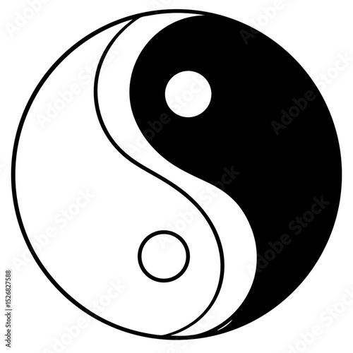 yin yang symbol on white background