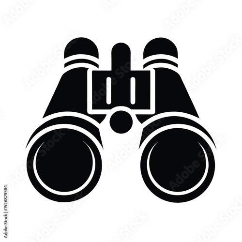 Wildlife Binoculars Icon Vector Illustration