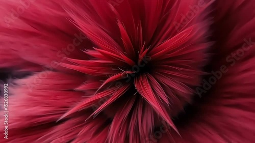 Elegant texture of burgundy soft fur, natural animal fur or faux fur is used in clothing industry, hairy texture close-up