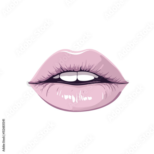 2D flat Septum Ring vector illustration, isolated on a white background.