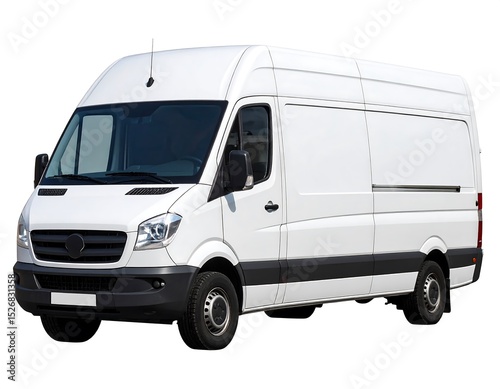 White delivery van, front view