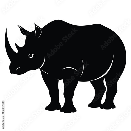 Majestic rhino silhouette african wildlife animal