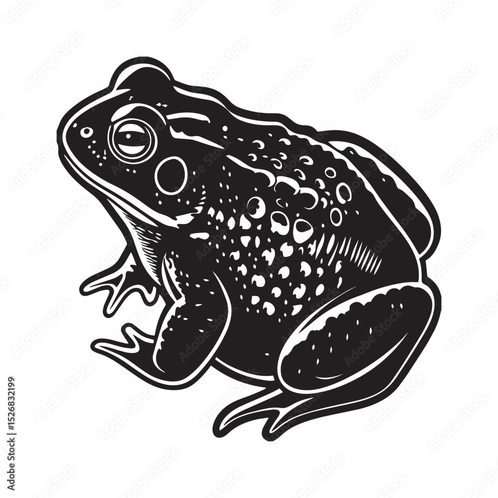 Isolated green or brown frog on a white background, showcasing its macro eye, nature's wild amphibian