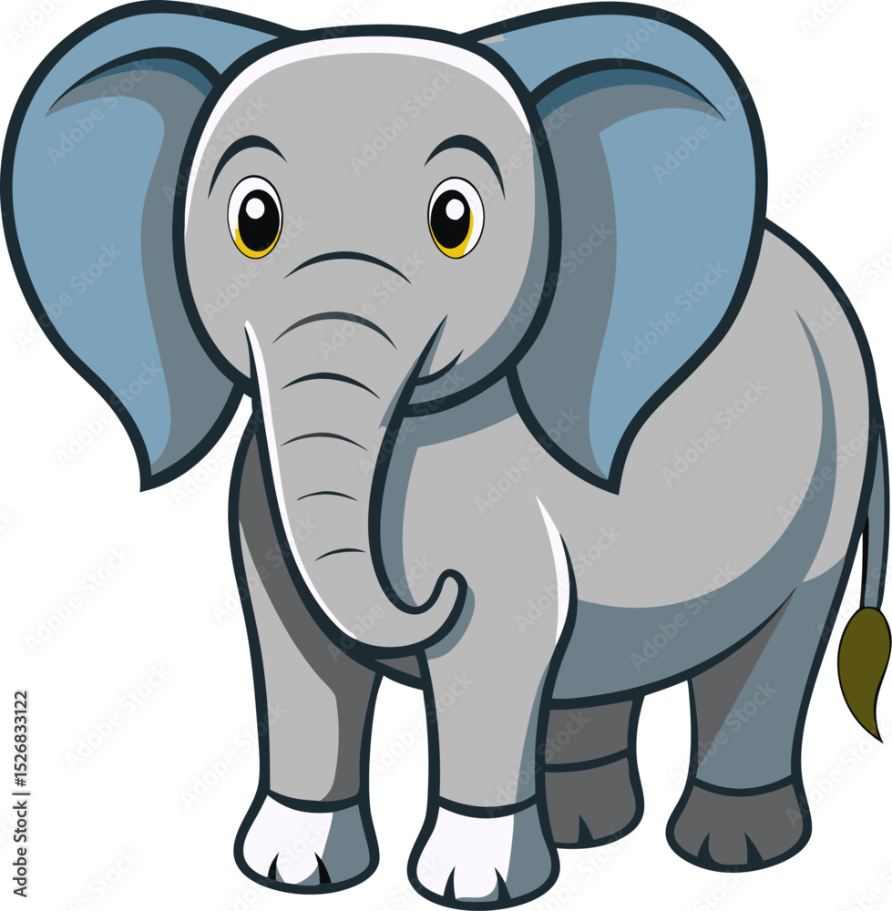 Obraz premium funny elephant cartoon